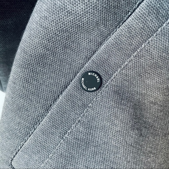 Michael Kors Hooded Quilted Knit Zip Front Jacket - Picture 7 of 8